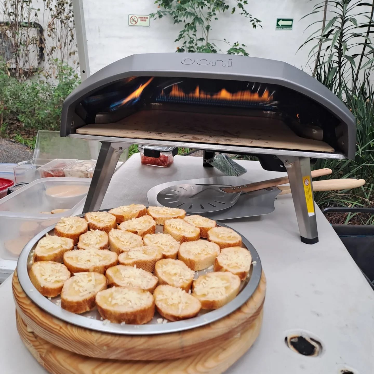 Mesa de pizzas